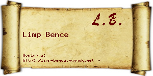 Limp Bence névjegykártya